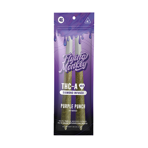 Flying Monkey 42.0 THC-A Diamond Infused Pre-Roll | (2pk) 4g